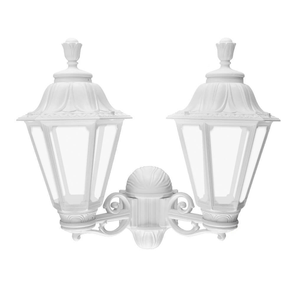 FUMAGALLI - PORPORA/RUT 2L Outdoor Wall Light with Clear Diffuser (White)