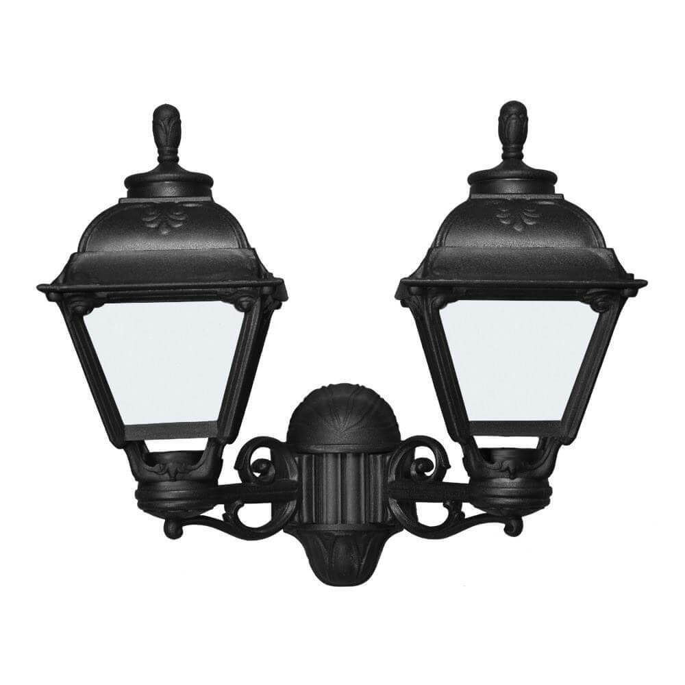 FUMAGALLI - PORPORA/CEFA 2L Outdoor Wall Light with Opal Diffuser (Black)