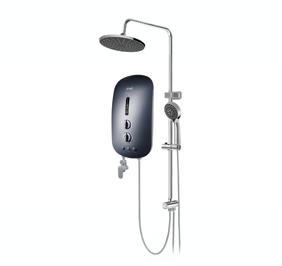 ALPHA - SMART18i Plus Rainshower DC Pump Instant Water Heater (Metal Black)