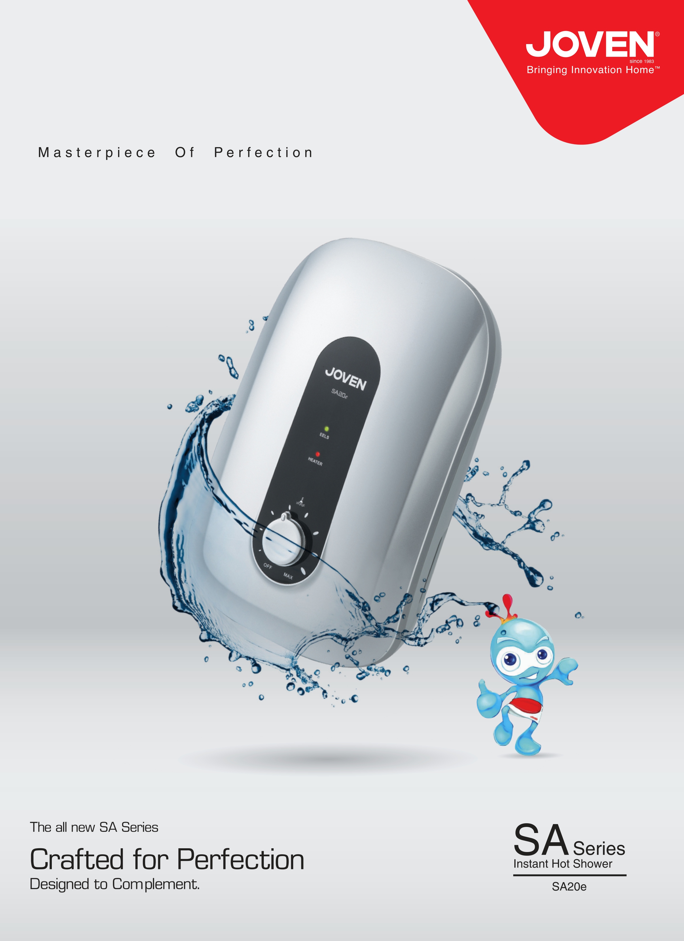 Tampoi Lighting :: Water Heaters :: JOVEN - SA20e Rainshower Non Pump  Instant Water Heater (Silver)