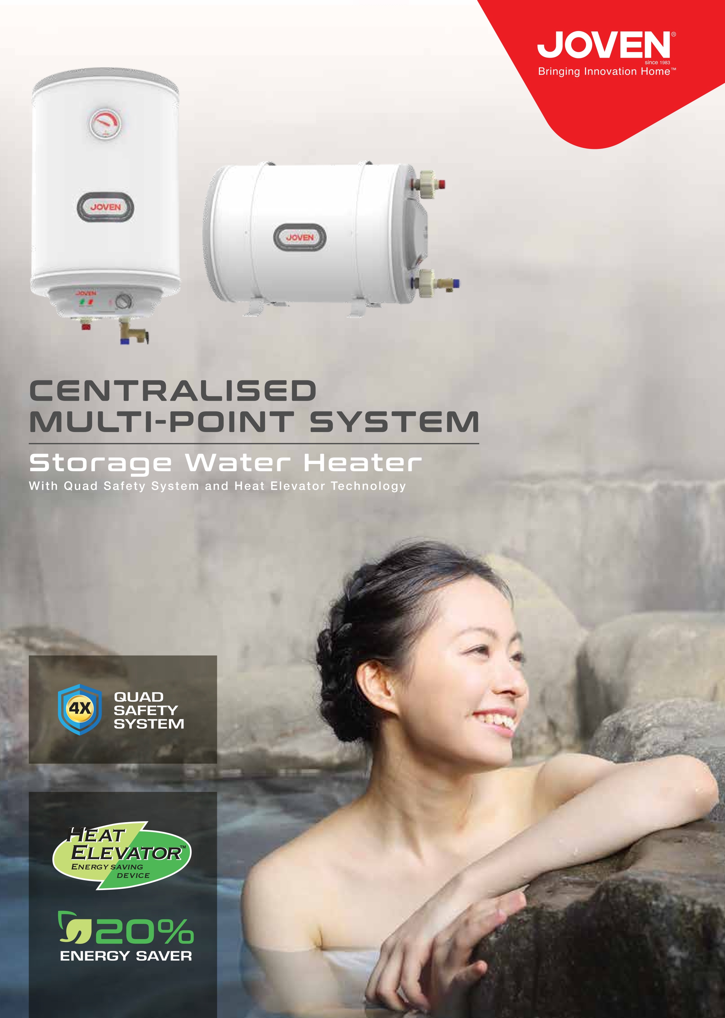 Tampoi Lighting :: Water Heaters :: JOVEN - JH50 50L Horizontal Storage  Water Heater