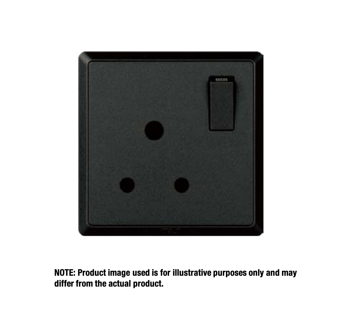 INFINIT - 16AX 3 Gang 2 Way Switch with LED Indicator (Charcoal Black)