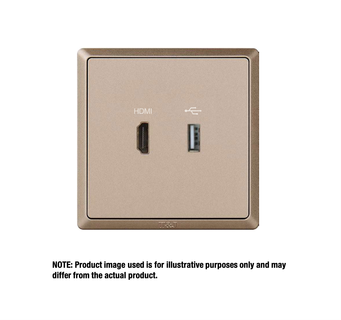 INFINIT - 13A Switched Fused Connection Unit with LED Indicator (Dark Champagne)