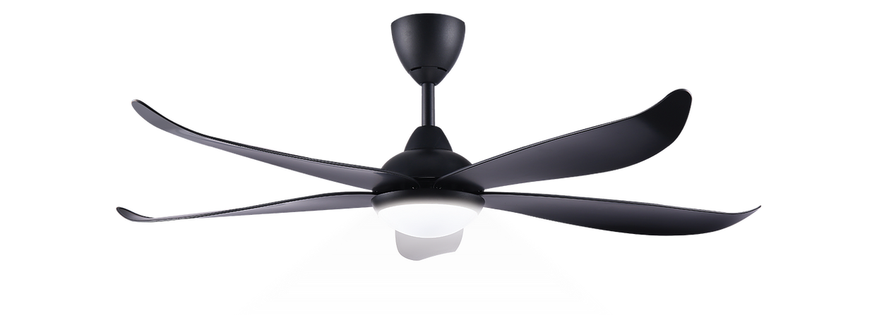 ALPHA VANNUS - LUNA LED 5B 56-inch DC Motor Ceiling Fan (Matt Black)