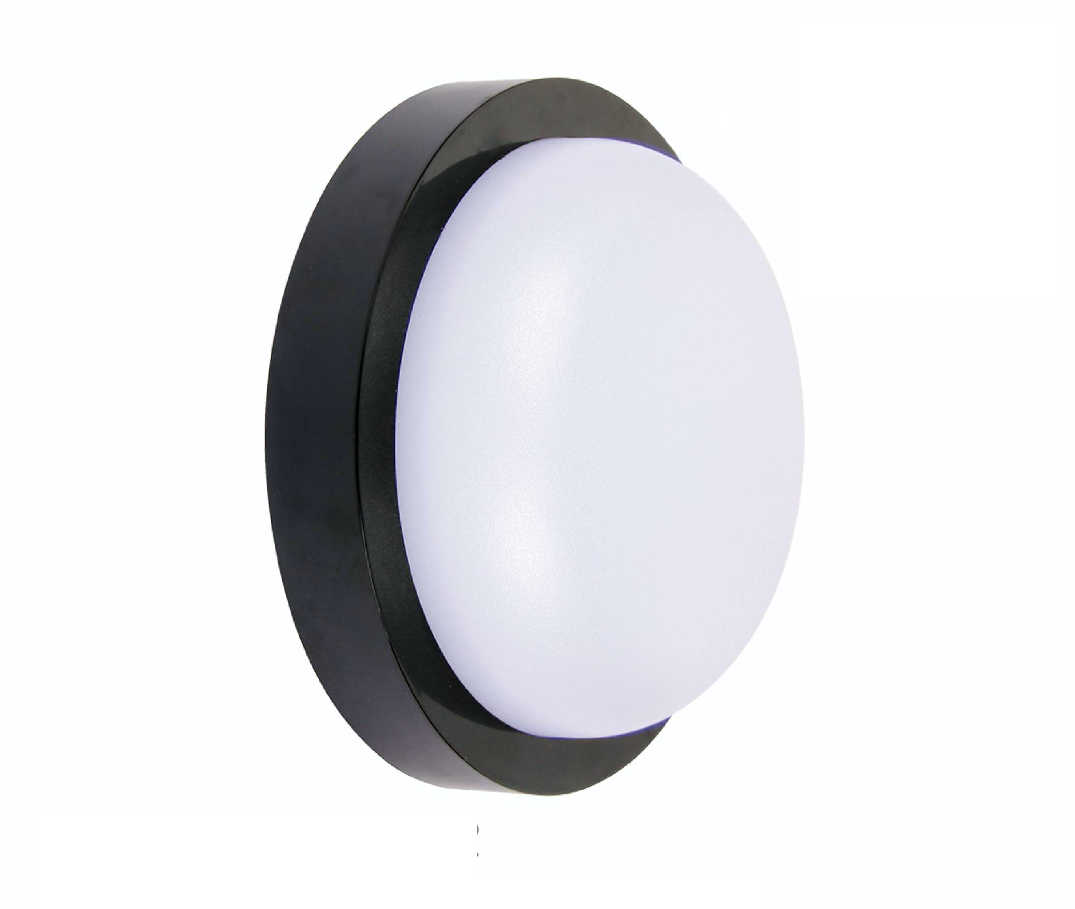 YET - 8072 LED 12W Bulkhead (Black) (3000K)