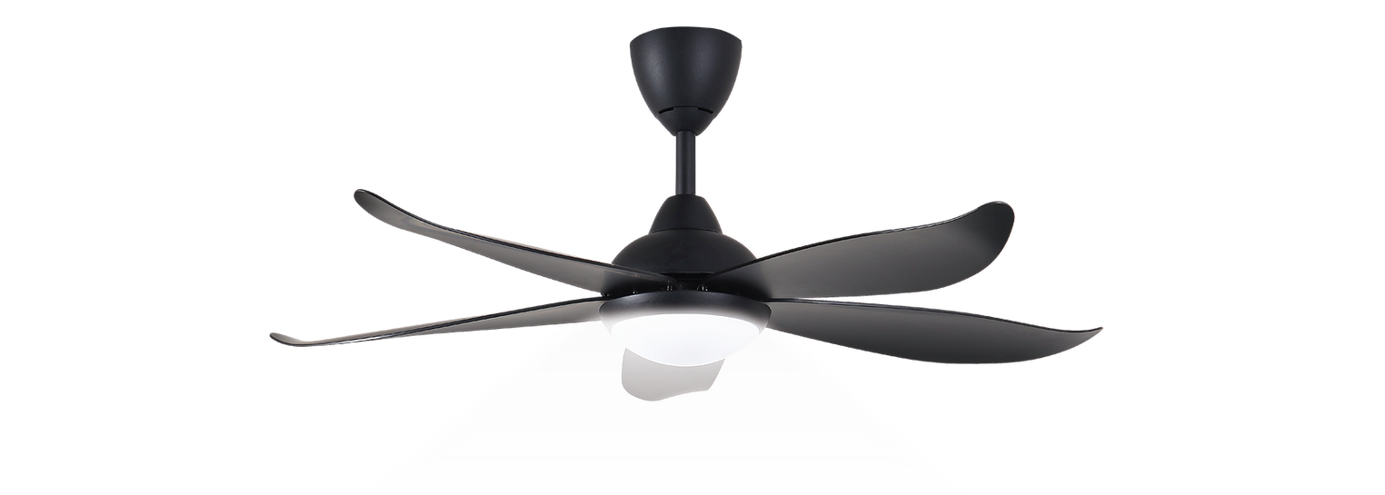 ALPHA VANNUS - LUNA LED 5B 46-inch DC Motor Ceiling Fan (Matt Black)