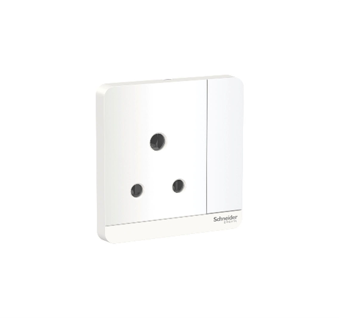 AvatarOn - 15A 250V 1 Gang Switched Socket (White)