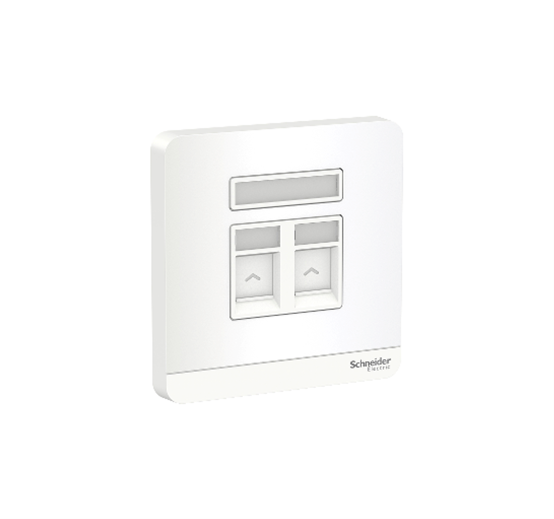 AvatarOn - 2 Gang Cat 5e Data Socket (White)