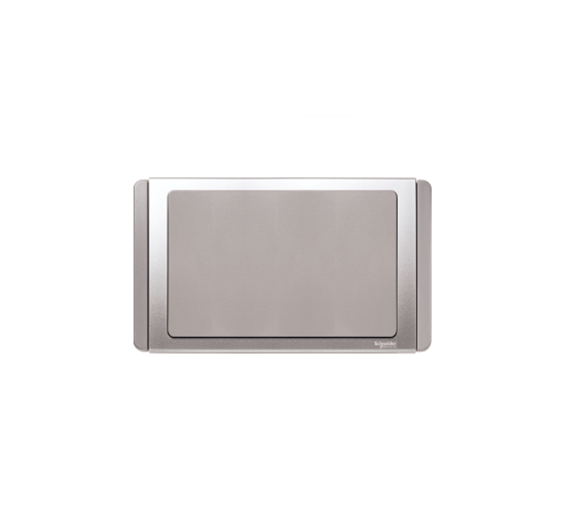 NEO - 2 Gang Blank Plate (Grey Silver)