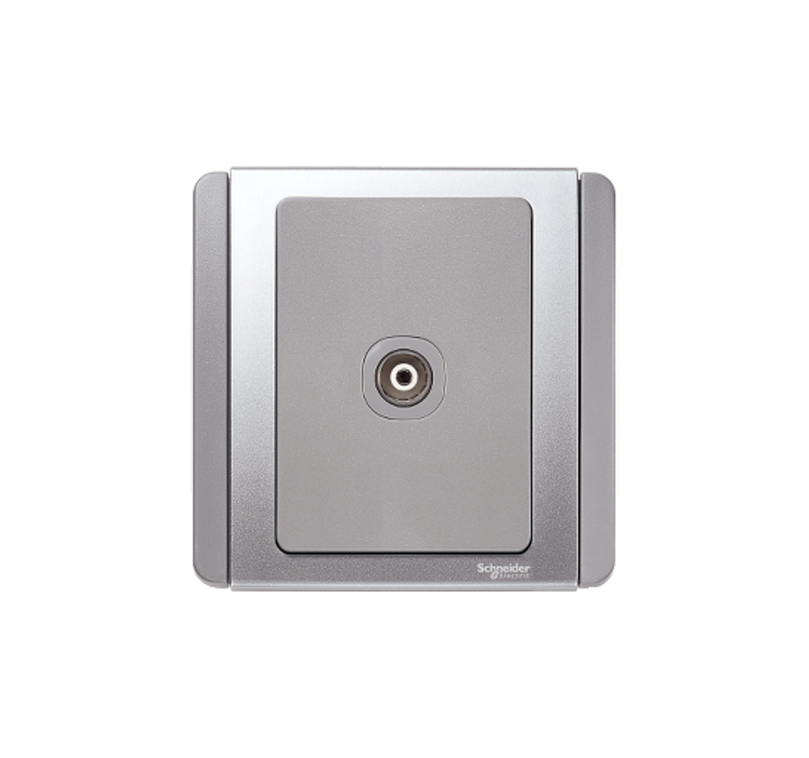 NEO - 1 Gang TV Socket Outlet (Grey Silver)