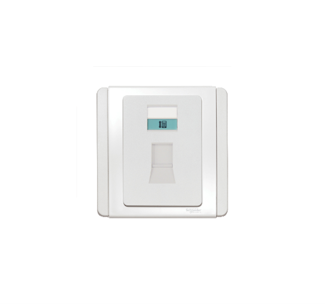 NEO - 1 Gang RJ11 4 Pin Telephone Outlet (White)