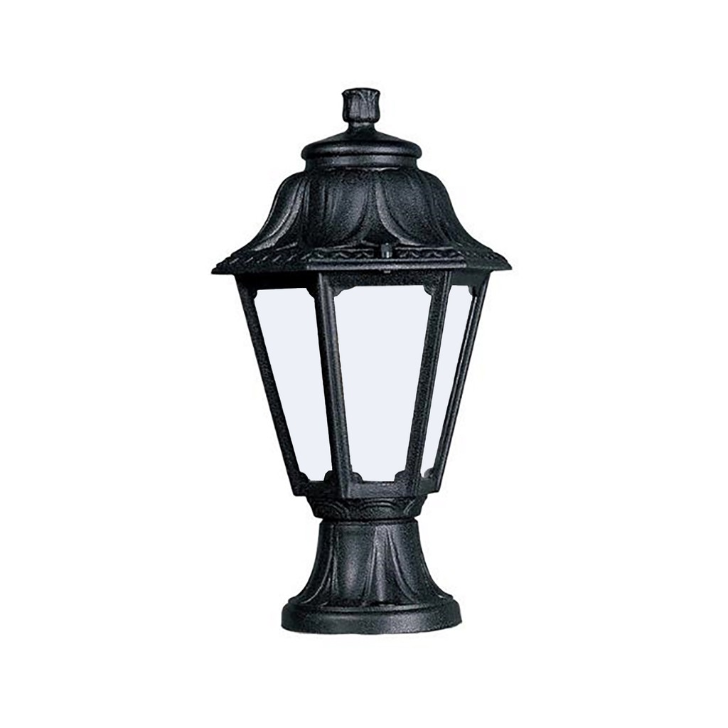 FUMAGALLI - MIKROLOT/ANNA Outdoor Post Light with Opal Diffuser (Black)