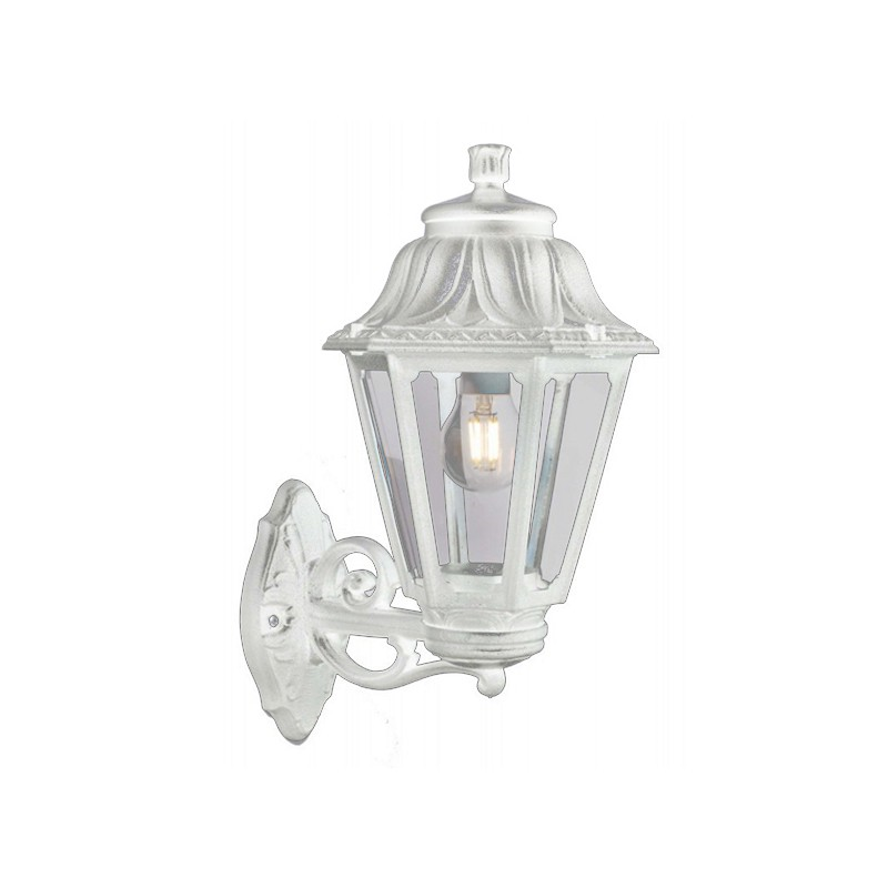 FUMAGALLI - BISSO/ANNA Outdoor Wall Light with Clear Diffuser (White)