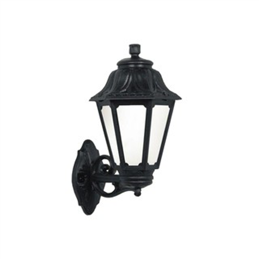 FUMAGALLI - BISSO/ANNA Outdoor Wall Light with Opal Diffuser (Black)