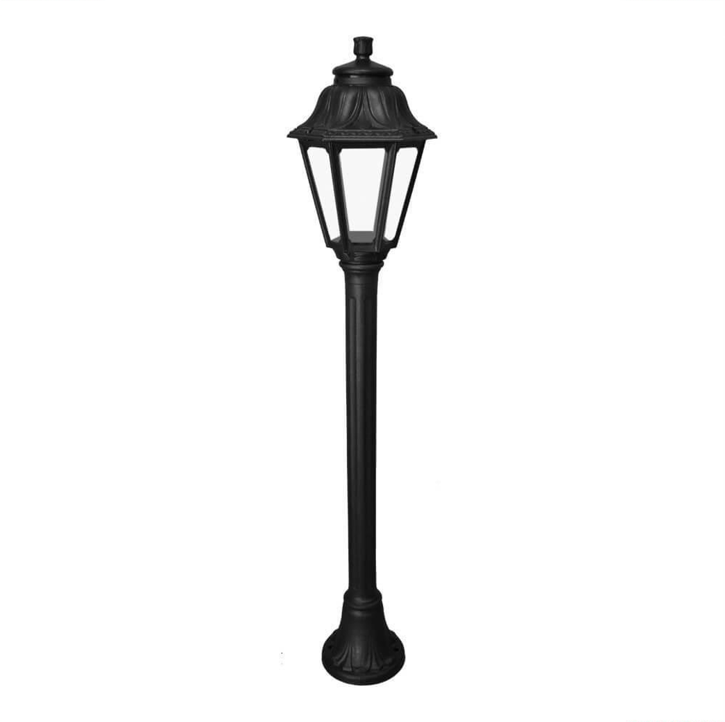 FUMAGALLI - MIZAR/ANNA Outdoor Post Light with Clear Diffuser (Black)