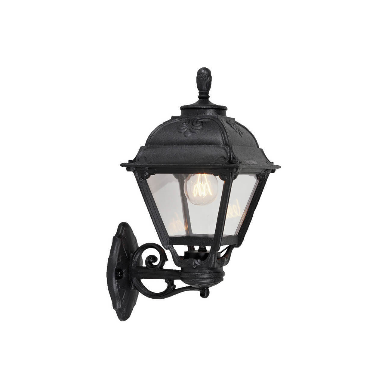 FUMAGALLI - BISSO/CEFA Outdoor Wall Light with Clear Diffuser (Black)