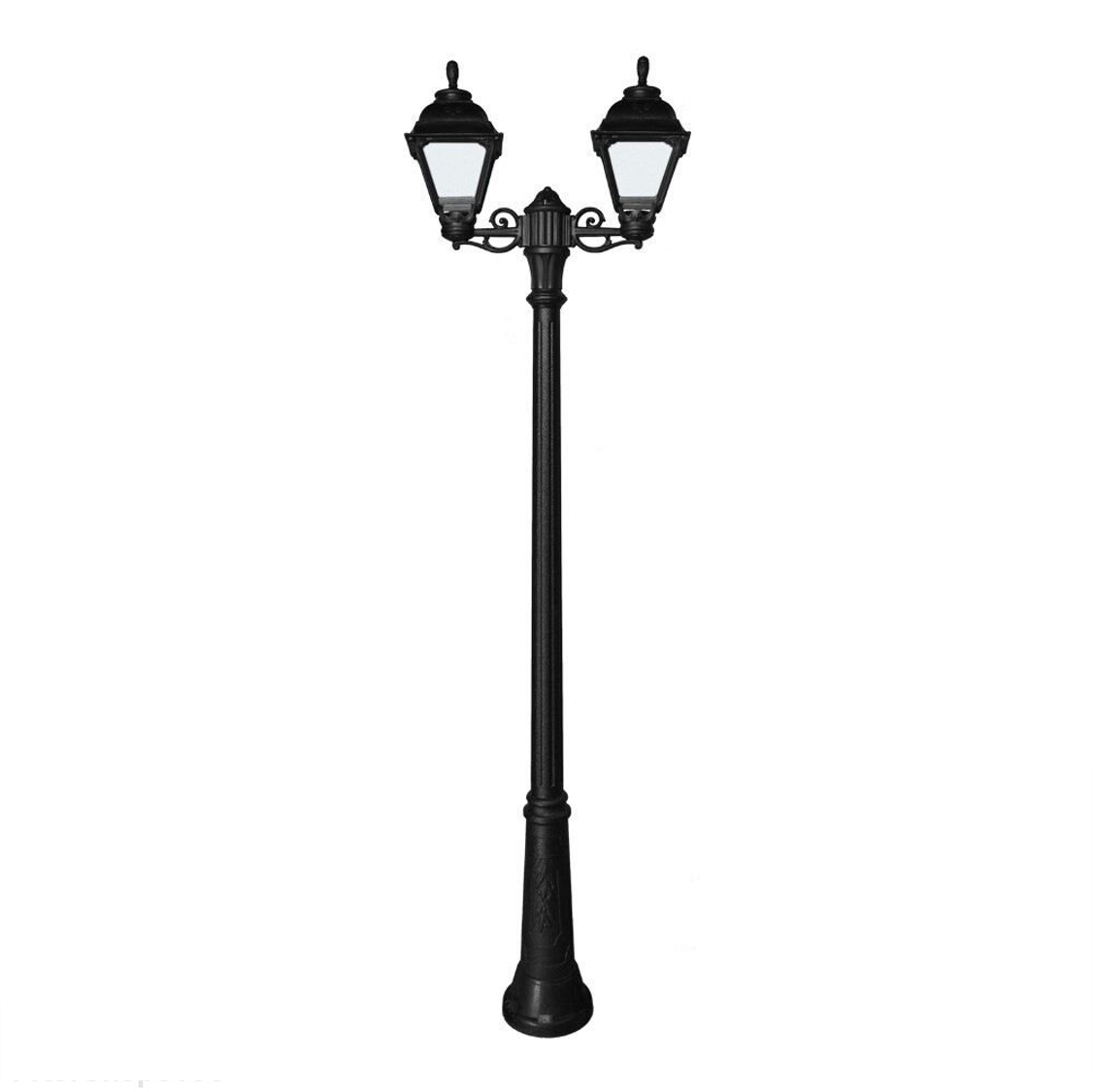 FUMAGALLI - RICU BISSO/CEFA 2L Outdoor Post Light with Opal Diffuser (Black)