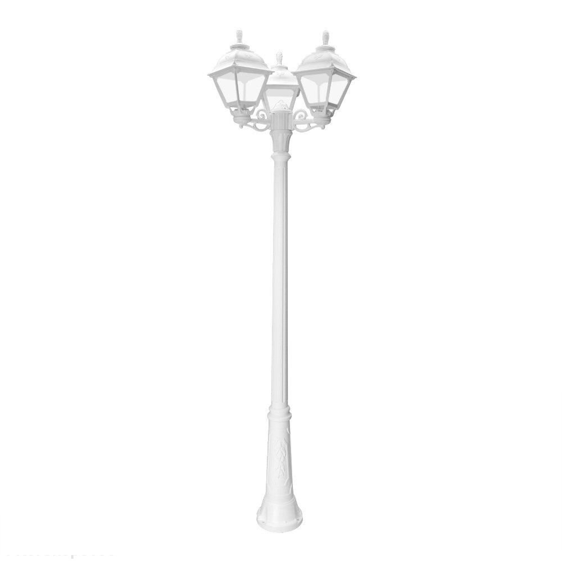 FUMAGALLI - RICU BISSO/CEFA 3L Outdoor Post Light with Clear Diffuser (White)