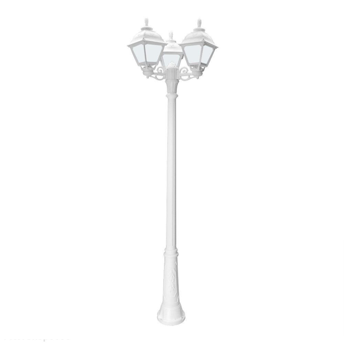FUMAGALLI - RICU BISSO/CEFA 3L Outdoor Post Light with Opal Diffuser (White)