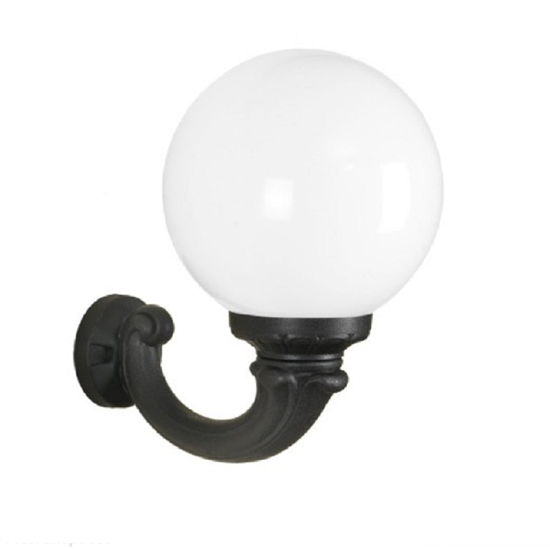 FUMAGALLI - OFIR/G300 Outdoor Wall Light with Opal Diffuser (Black)