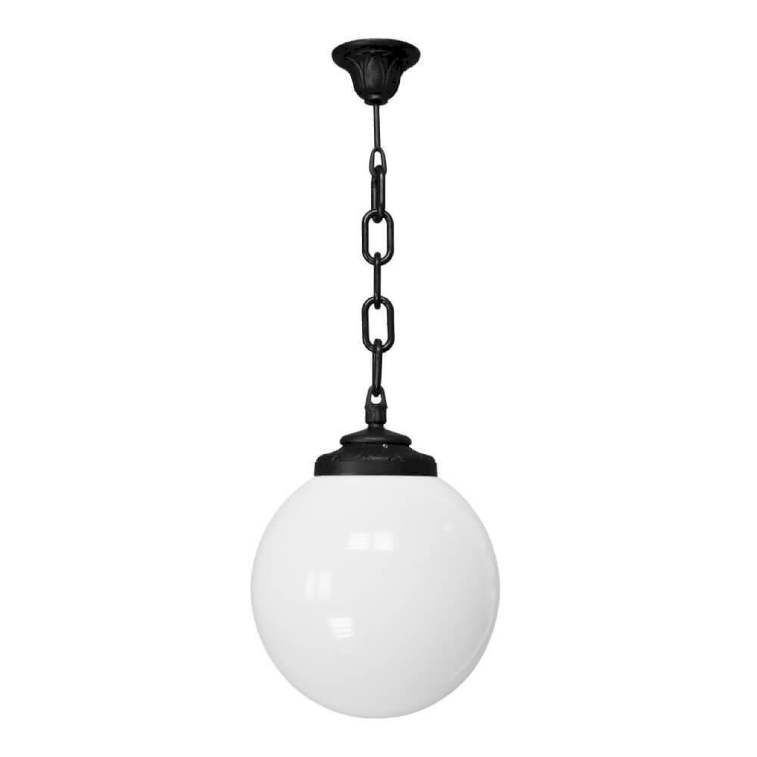 FUMAGALLI - SICHEM/G300 Outdoor Hanging Light with Opal Diffuser (Black)