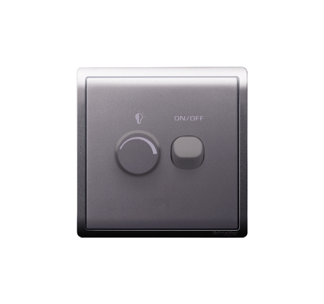 PIENO - 450W 250V 1 Gang Dimmer with Switch (Lavendar Silver)