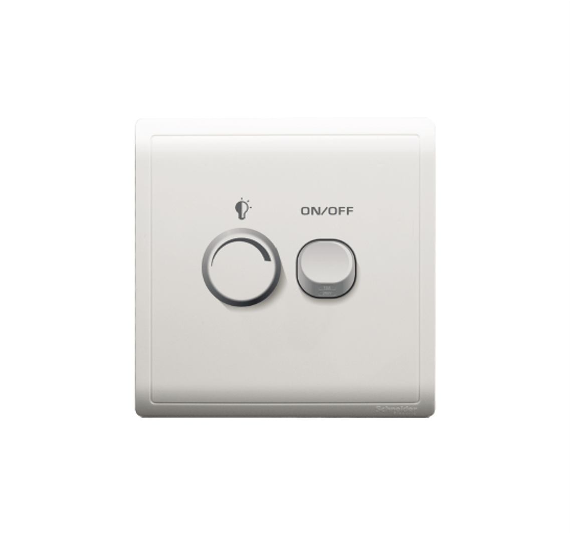 PIENO - 450W 250V 1 Gang Dimmer with Switch (White)