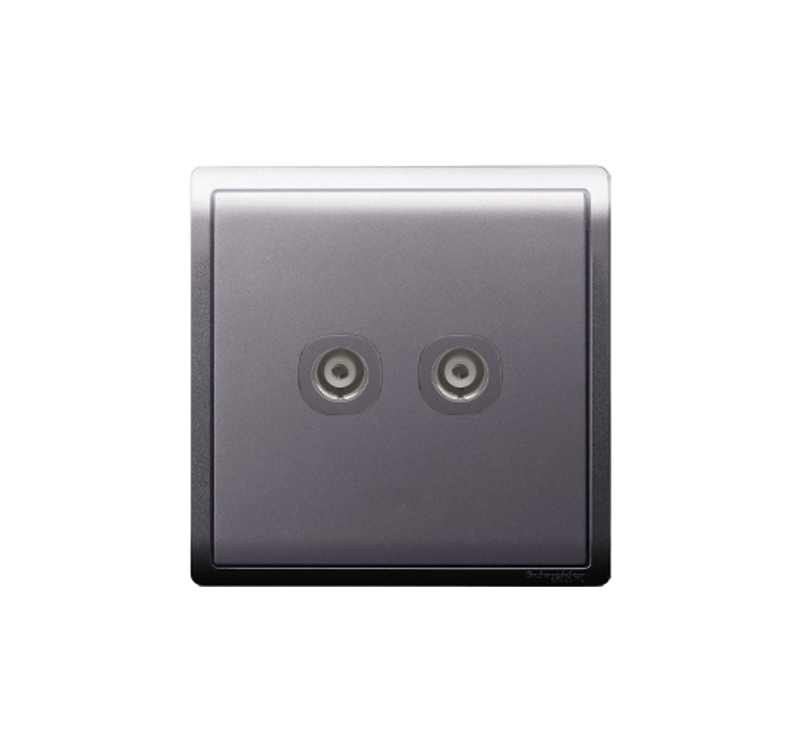 PIENO - 2 Gang TV Socket (Lavendar Silver)