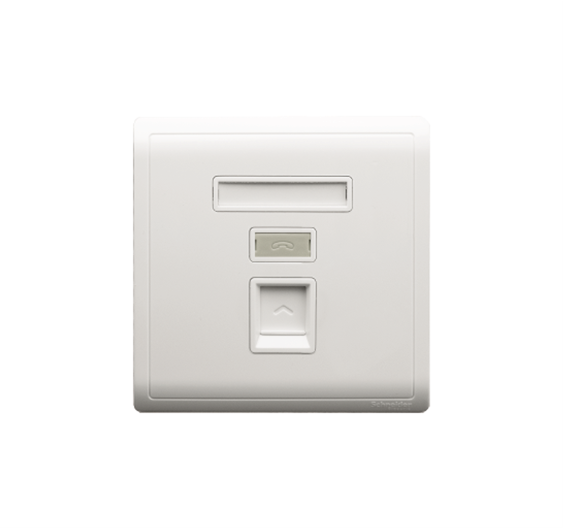 PIENO - 1 Gang Telephone Socket (White)