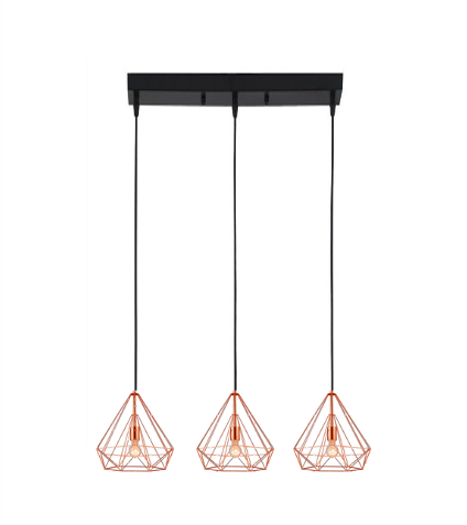 C2131/3L Pendant Light (Rose Gold)