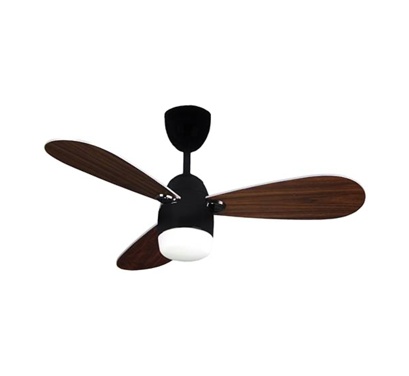 NSB - WIWI LED 38-Inch Ceiling Fan (Black-Mahogany/Silver) (Dual Tone Blade)