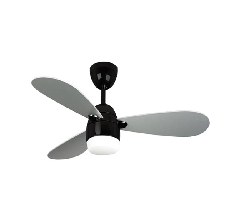 NSB - WIWI LED 38-Inch Ceiling Fan (Black-Mahogany/Silver) (Dual Tone Blade)