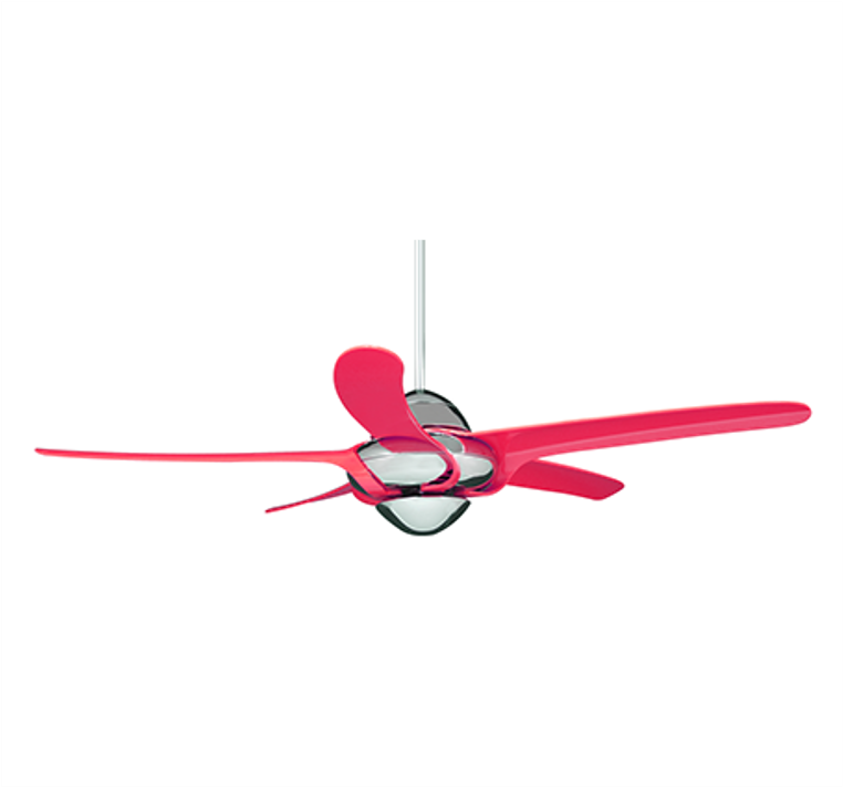 VENTO - URAGANO 54-Inch DC Motor Ceiling Fan (CH/Red)