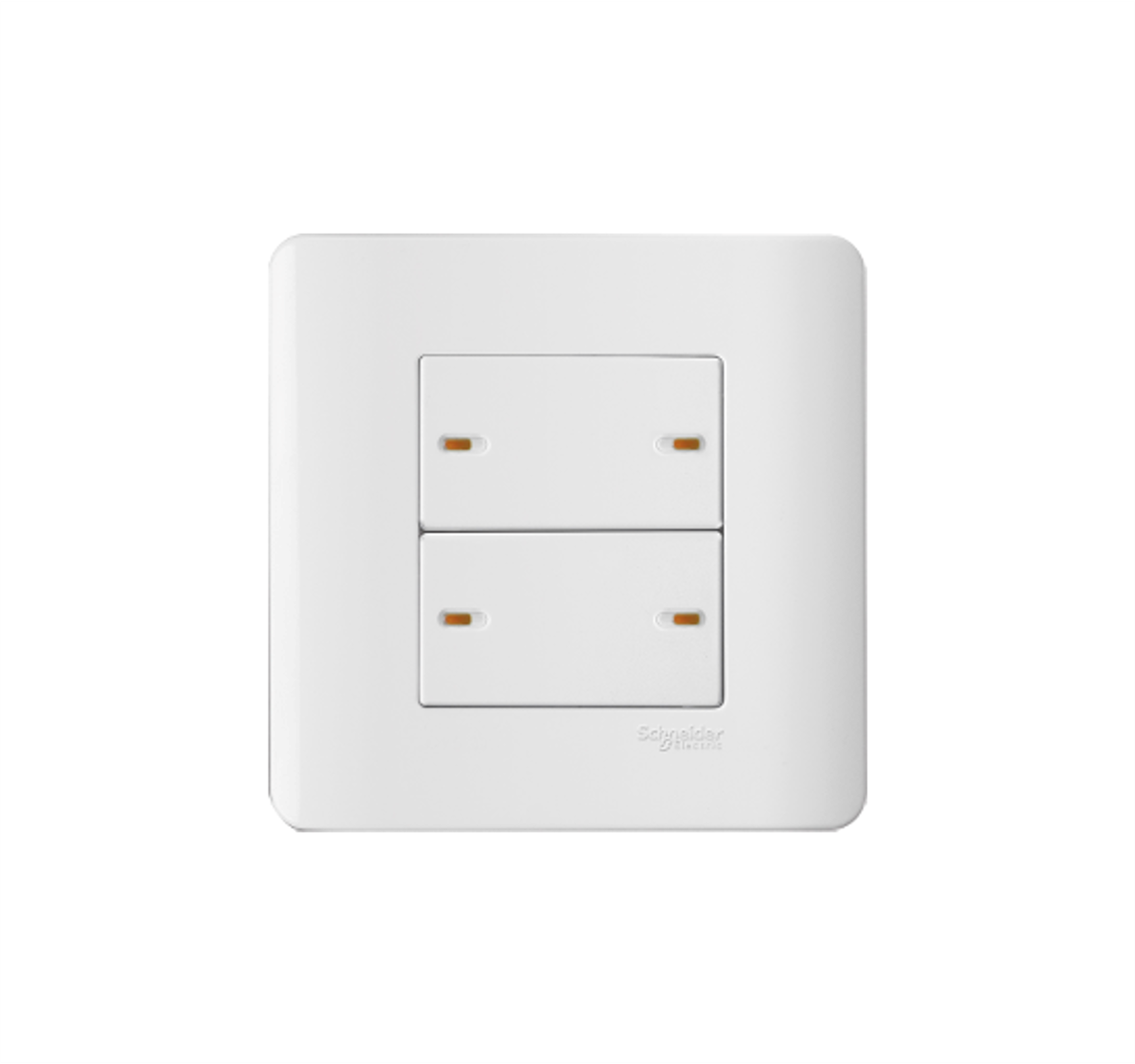 ZENCELO - 16AX 4 Gang 1 Way Full-Flat Switch with Ondicator (White)