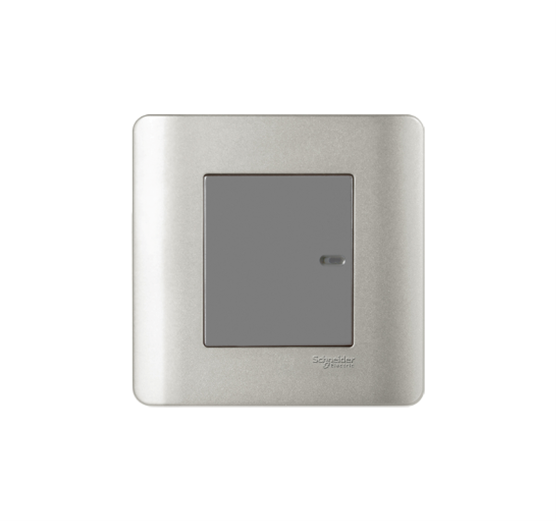 ZENCELO - 16AX 1 Gang 2 Way Full-Flat Switch (Silver Satin)