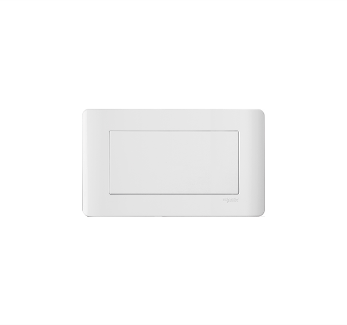 ZENCELO - Twin Gang Blank Plate (White)