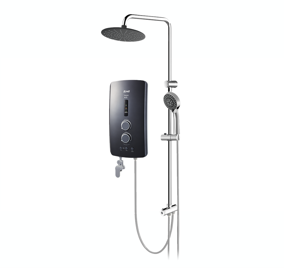 ALPHA - IM9 E Plus Rainshower Non Pump Instant Water Heater (Metal Black)