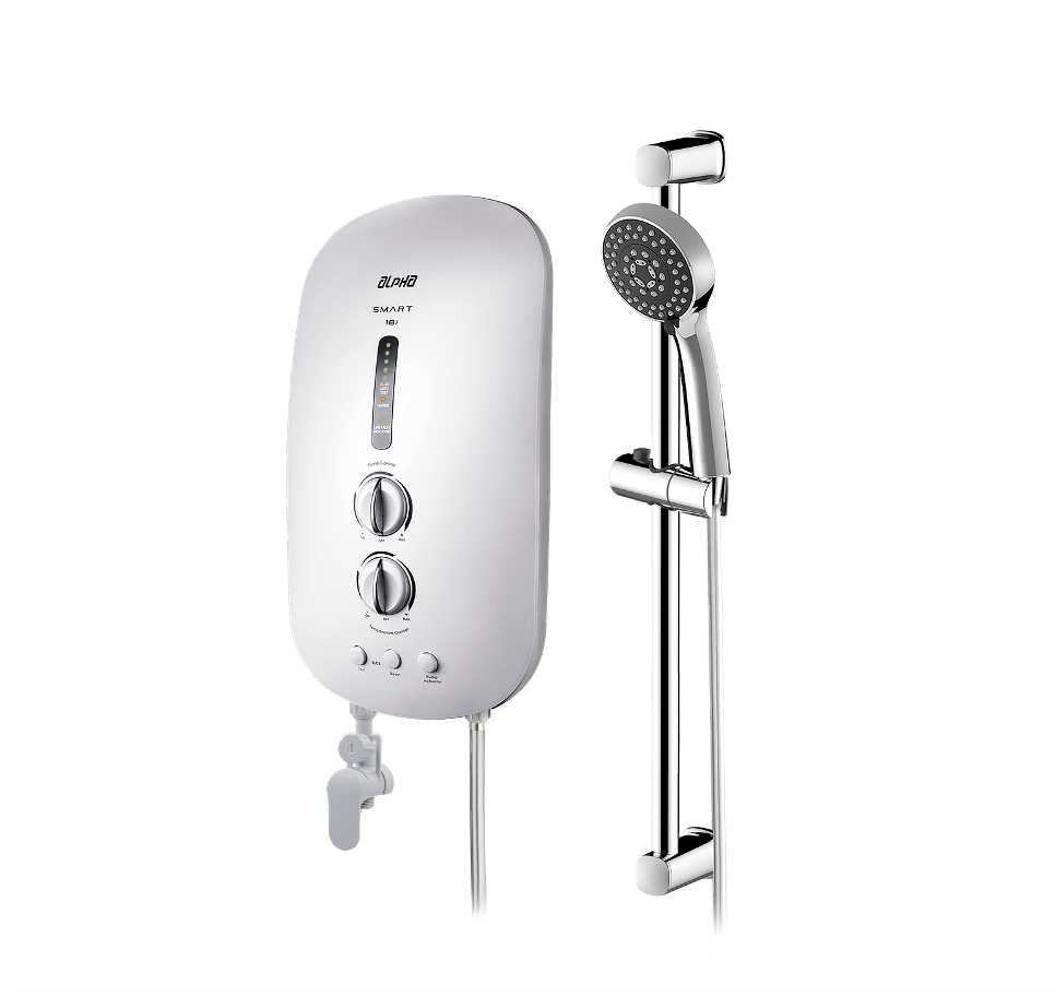 ALPHA - SMART18i Handshower DC Pump Instant Water Heater (Ivory White)