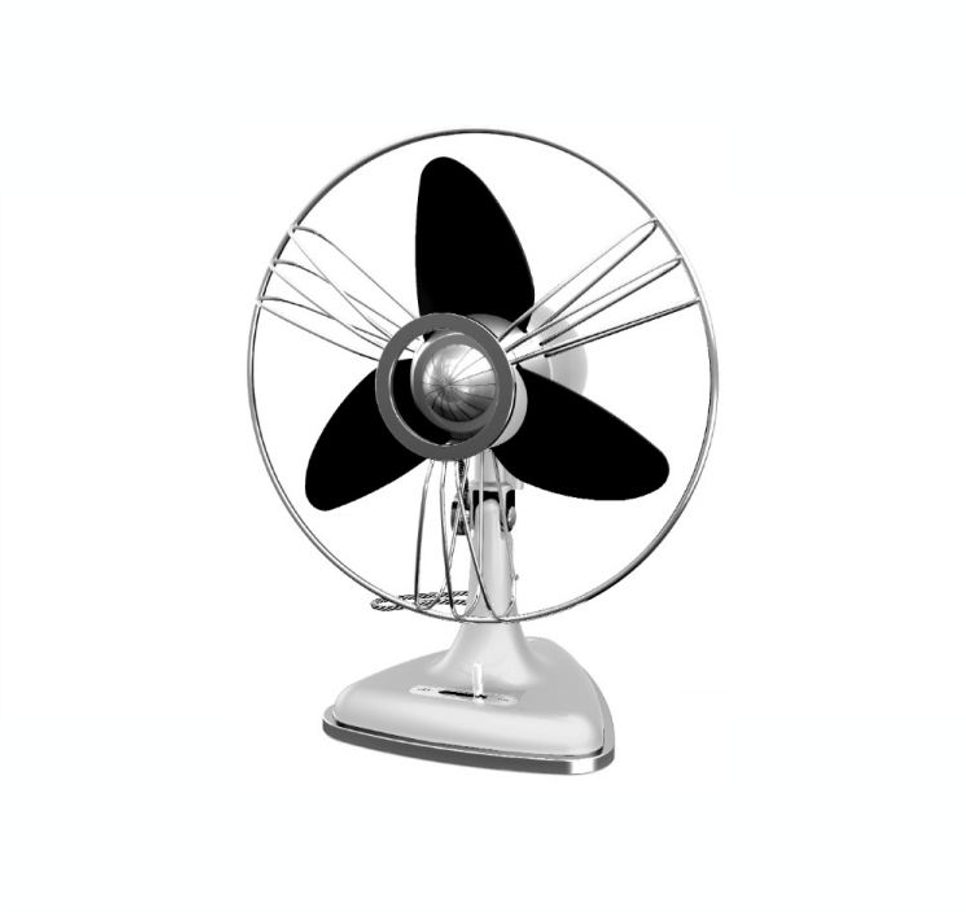 NSB - ELVIS 12-Inch Table Fan (Silver)