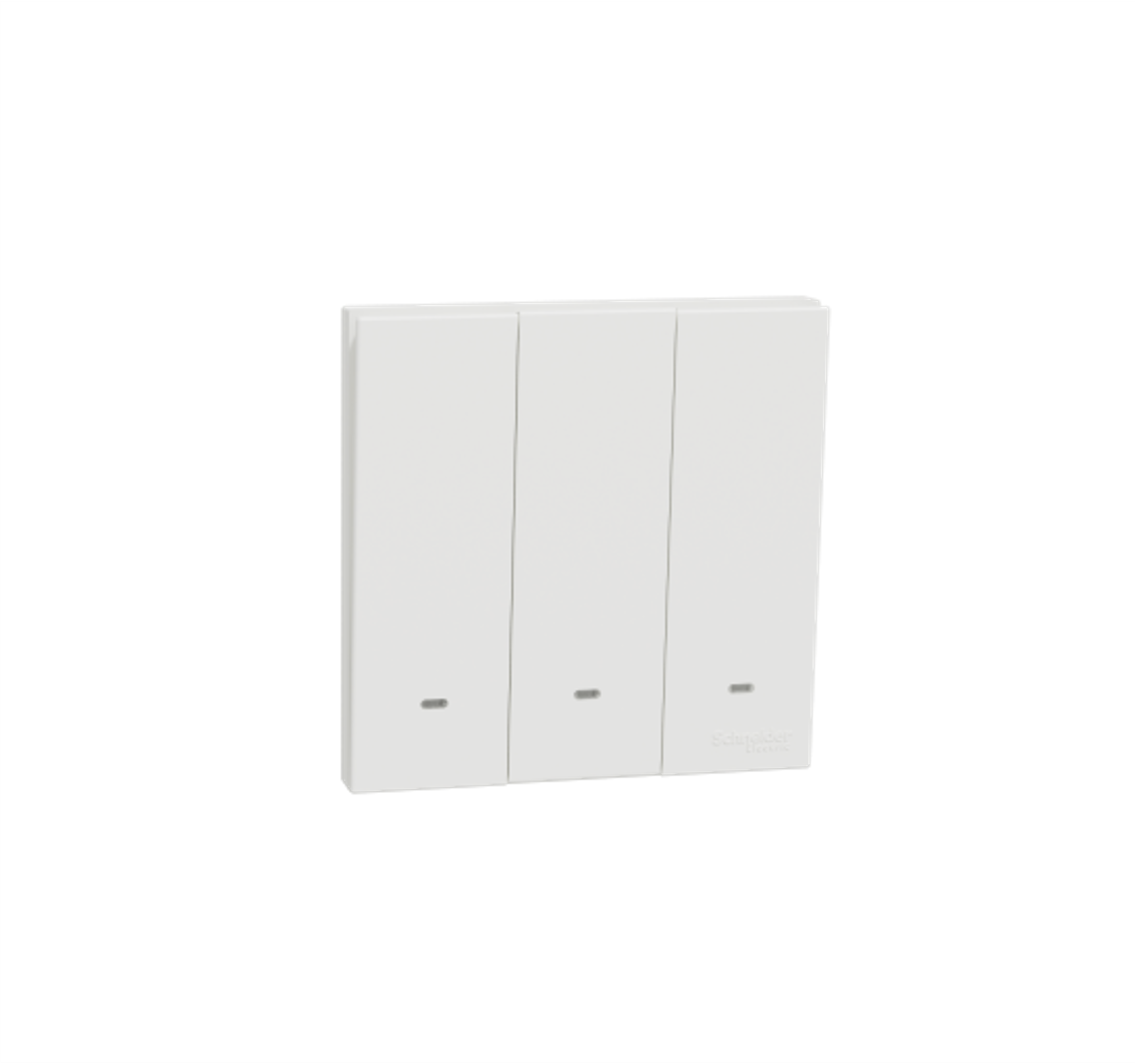 AvatarOn C - 10A 250V 3 Gang Momentary Switch with Fluorescent Lamp (White)