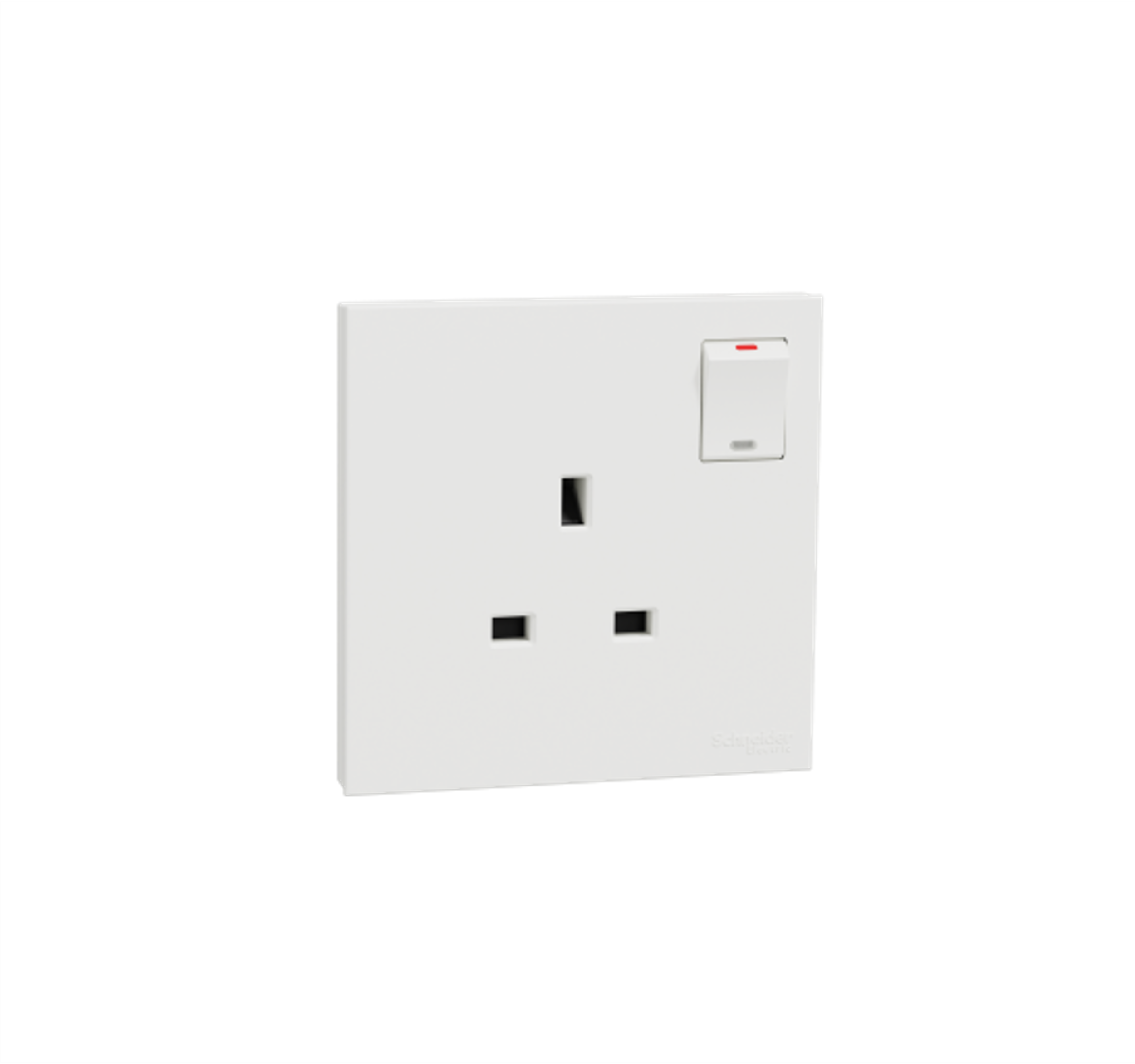 AvatarOn C - 13A 250V 1 Gang Switched Socket with LED (White)