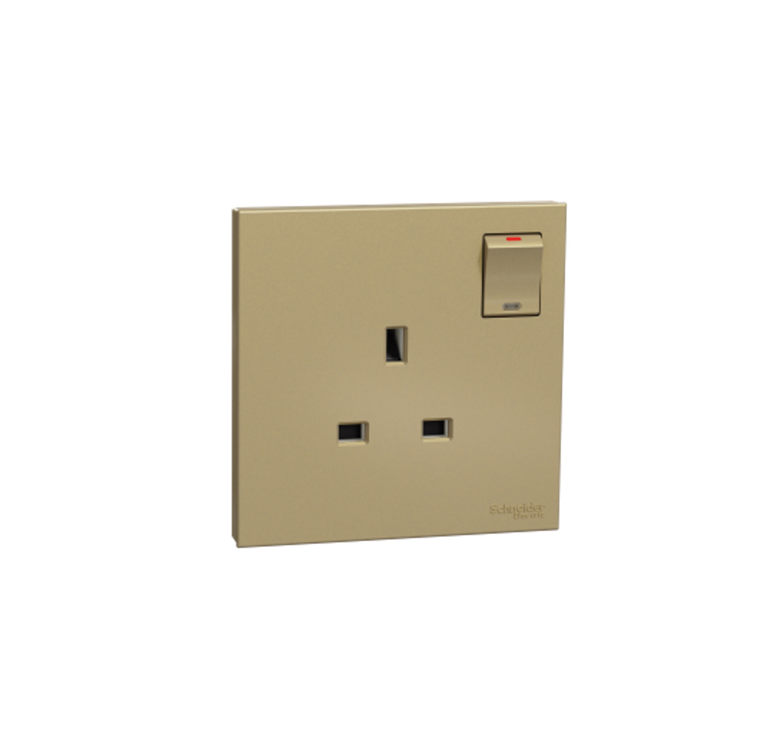 AvatarOn C - 13A 250V 1 Gang Switched Socket with LED (Wine Gold)