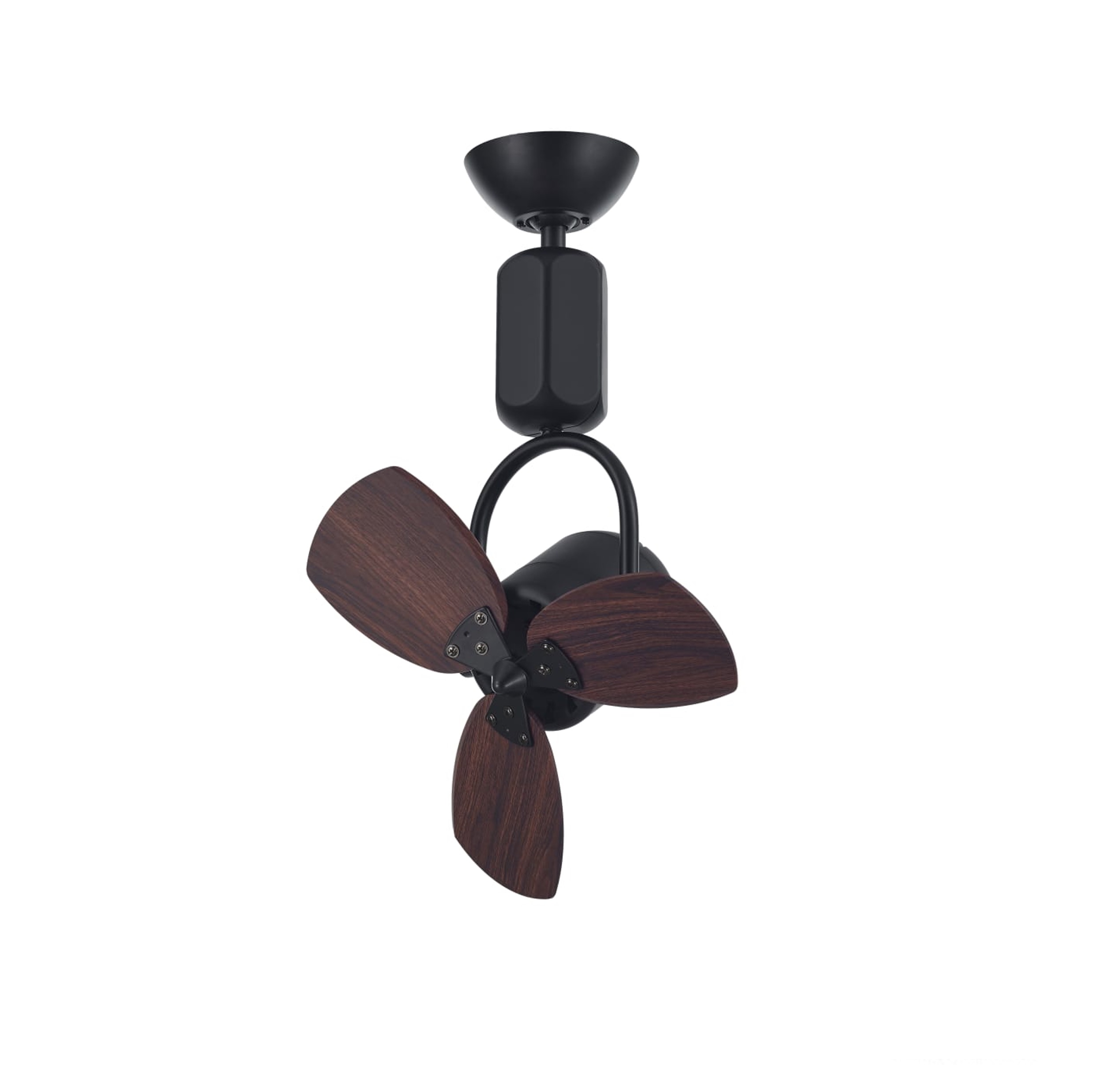 FANCO - FLIEGEND F313 16-Inch DC Motor Corner Ceiling Fan (Black-Mix/Matt Black) (Dual Tone Blade)