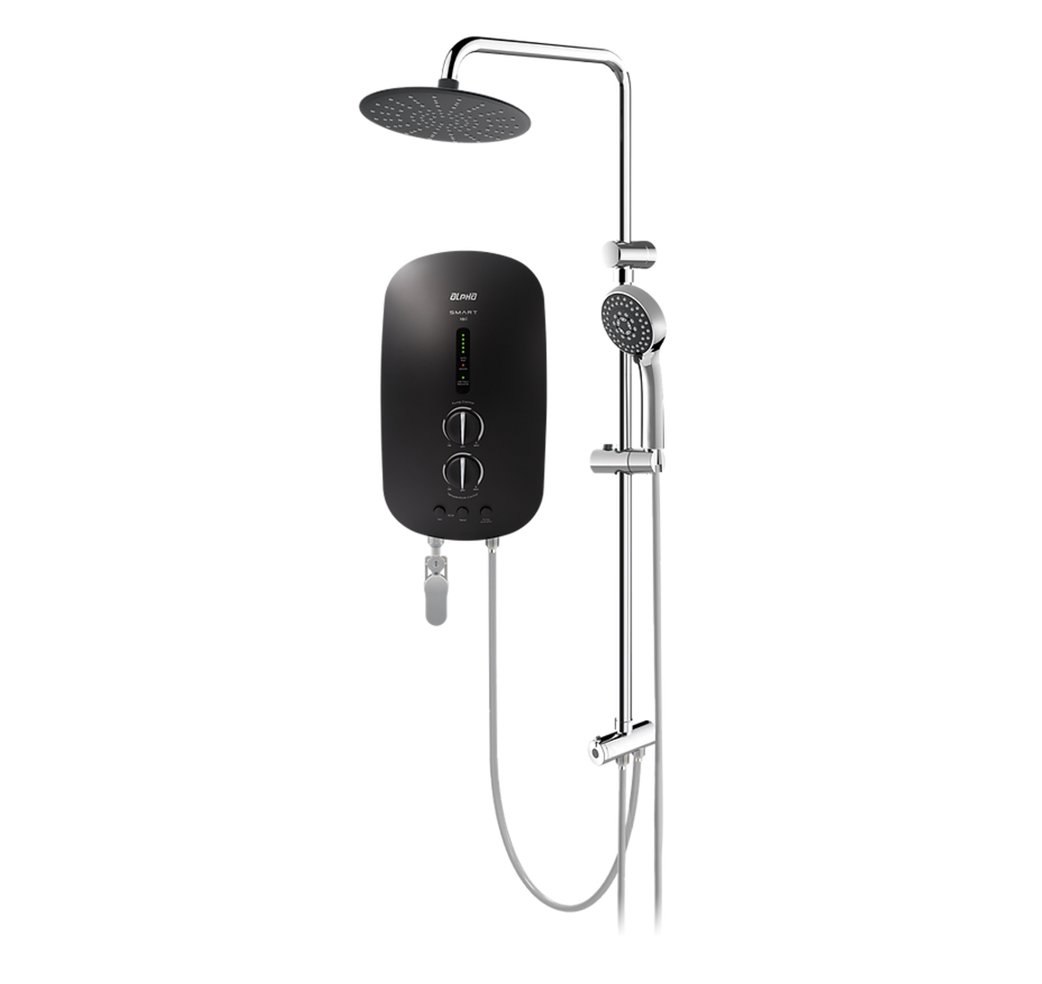 ALPHA - SMART18i Plus Rainshower DC Pump Instant Water Heater (Matt Black)