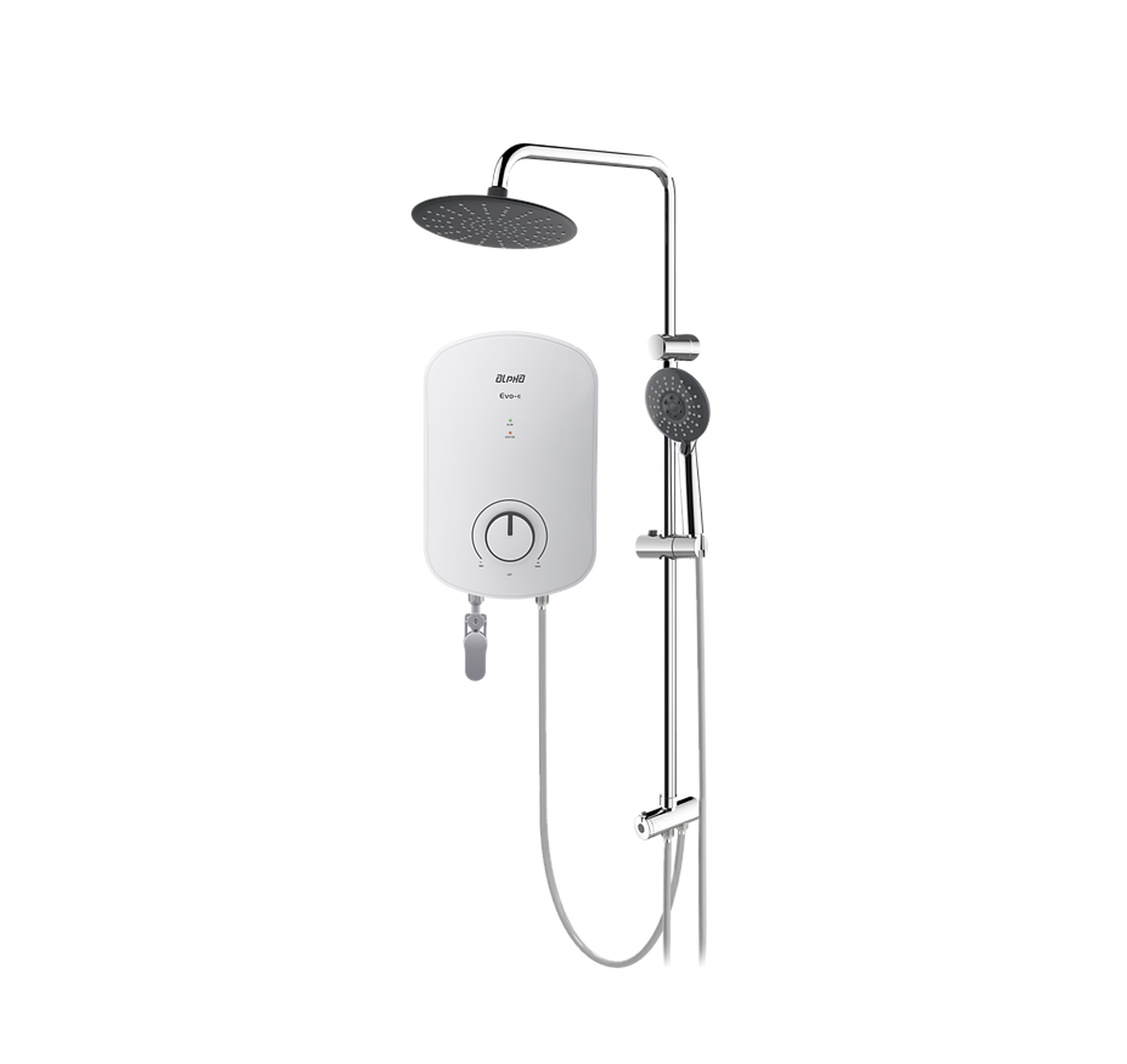 ALPHA - EVO E Rainshower Non Pump Instant Water Heater (White)