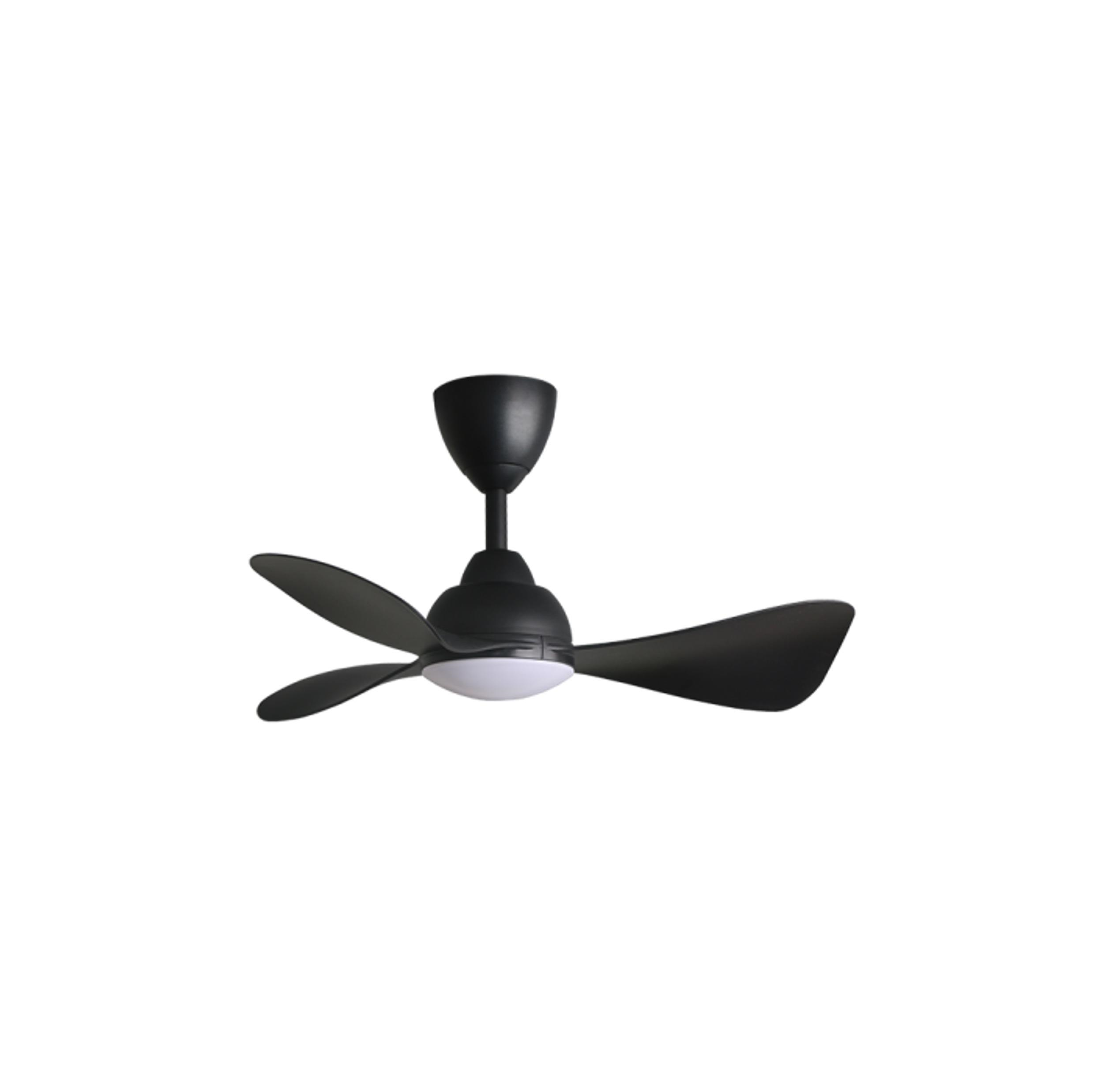 ALPHA ALKOVA - MILI LED 33-Inch DC Motor Ceiling Fan (Matt Black)