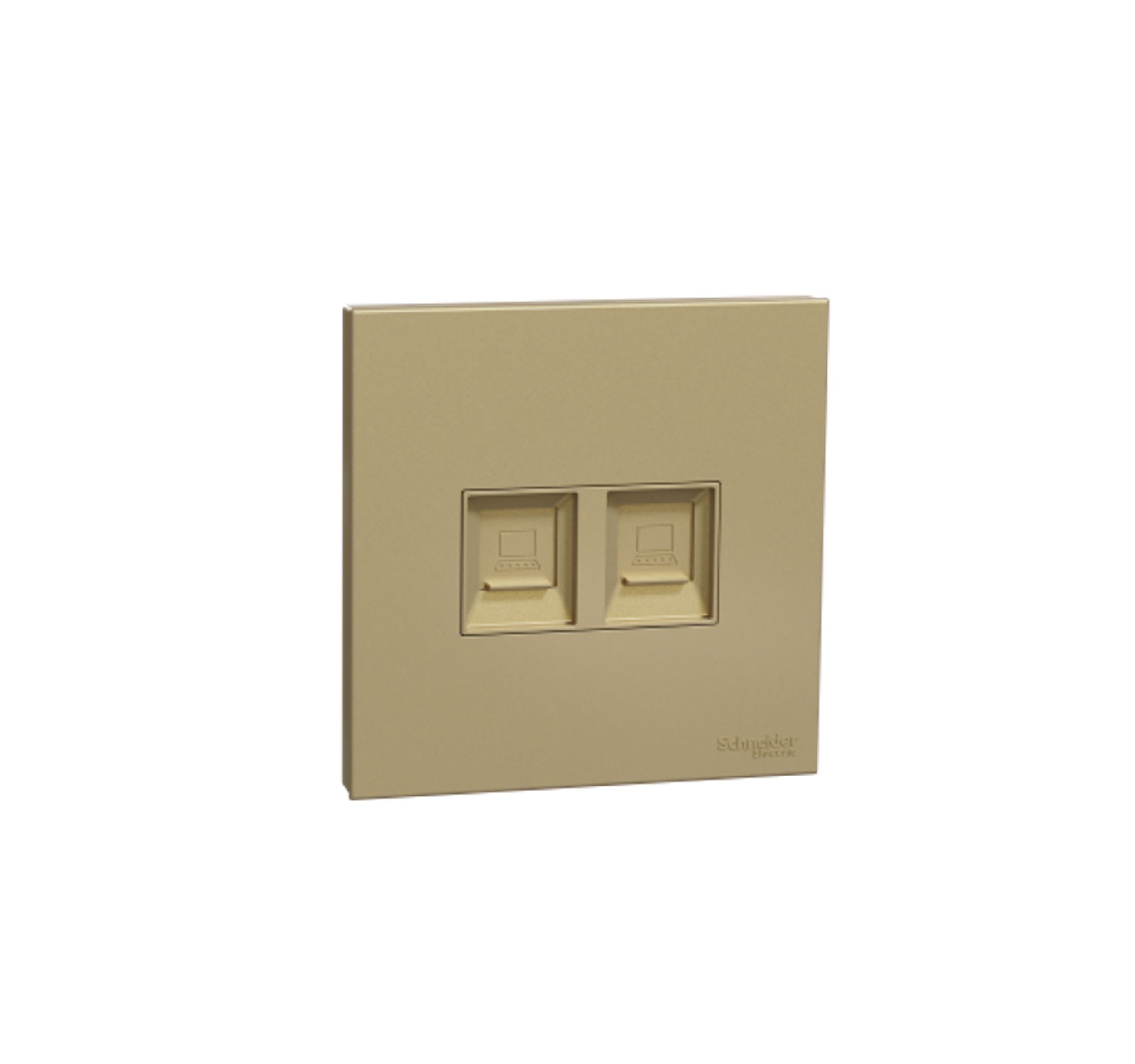 AvatarOn C - 2 Gang Cat 5e Data Socket (Wine Gold)